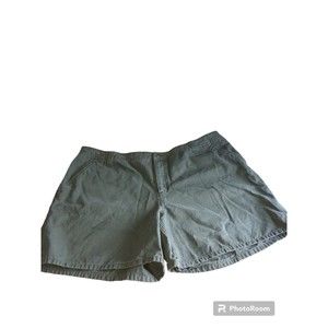 Faded Glory Shorts 24W Womens Plus Size Green Chino Pockets Casual Modern Fit
